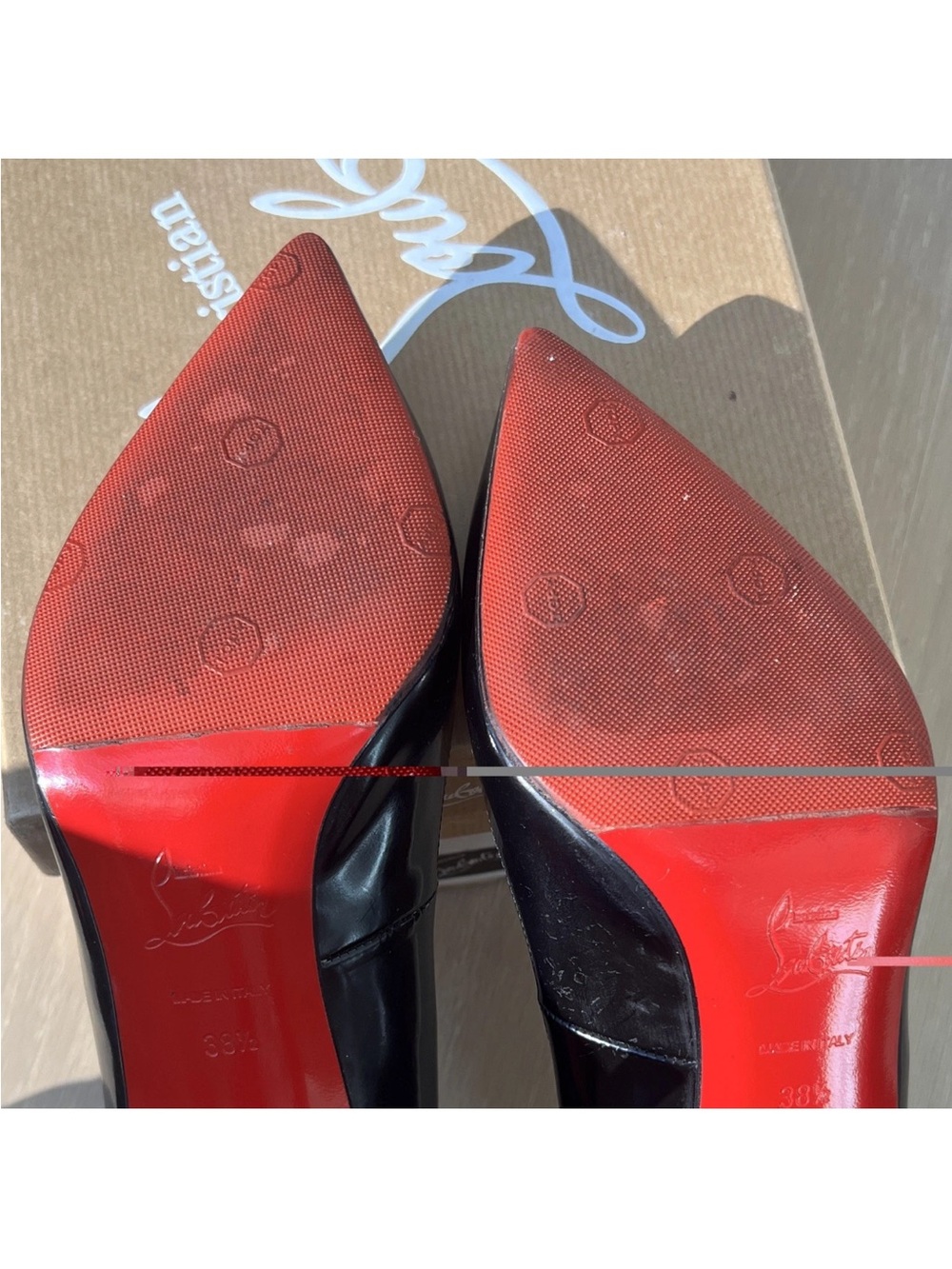 Christian Louboutin Black Patent Calf Leather Pigalle 85 Pump EU 38.5 - Picture 10 of 13